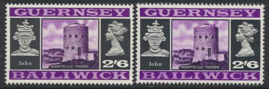 Guernsey  SG 25 & SG 25a thin paper SC# 20 Mint Light hinge trace see details