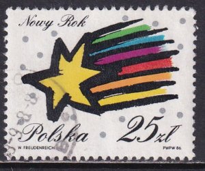 Poland 1986 Sc 2775 New Year 1987 Stamp Used