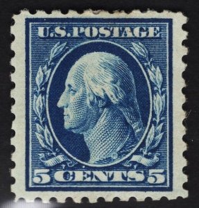 US #466 5c Blue Washington  MINT HINGED SCV $65