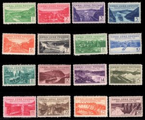 MOMEN: US STAMPS CANAL ZONE #120-135 MINT OG H LOT #84328