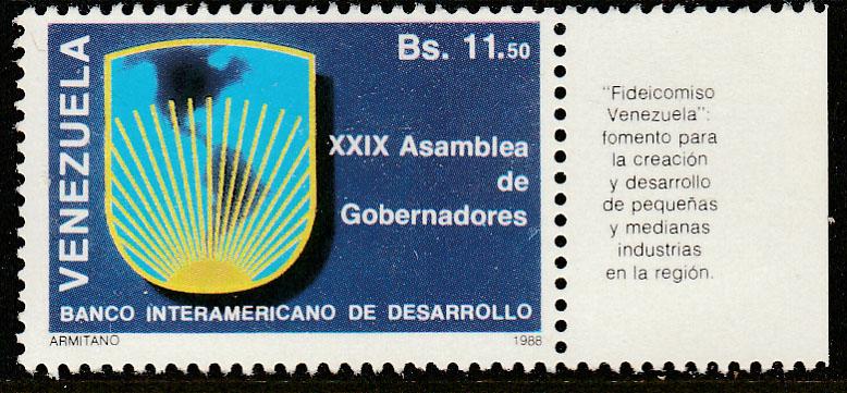 VENEZUELA 1410, INTERAMERICAN DEVELOPMENT BANK ASSEMBLY. MINT, NH. F-VF.(368)