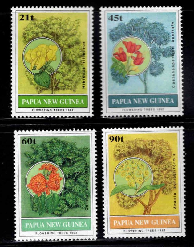 Papua New Guinea Scott 794-797  MNH** Flowering Tree set 1996