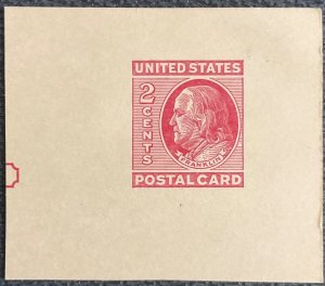 US #UX38 MNH Postal Card Cut Square Single Benjamin Franklin L36