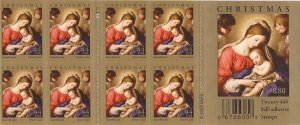 US Stamp 2009 Christmas Madonna & Child Booklet Pane of 20 Stamps Scott #4424a