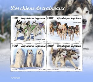 TOGO - 2019 - Sledge Dogs  - Perf 4v Sheet - Mint Never Hinged