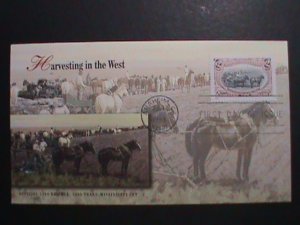 ​UNITED STATES-1998 SC#3209i-FDC-HARVESTING IN THE WEST-MINT-VF KEY STAMP