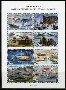 TADJIKISTAN  2020 75th ANN END OF WW II EVENTS LEADING TO VICTORY  SHEET MINT NH