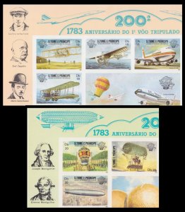 1982 Sao Tome and Principe  830b-836b 200 Years of Aviation History 50,00 €