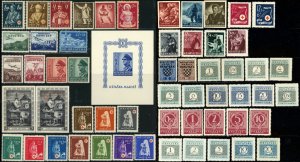 Croatia German Occupation Semi Postal Postage Due Stamp Collection Mint LH OG 