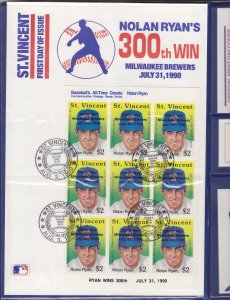 1993, St. Vincent, Nolan Ryan's Farewell to Baseball Folder (S18638)