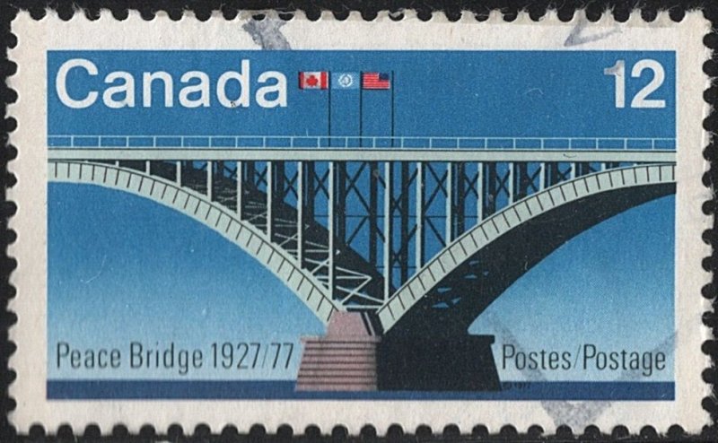 Canada SC#737 12¢ 50th Anniversary of Opening of Peace Bridge (1977) Used
