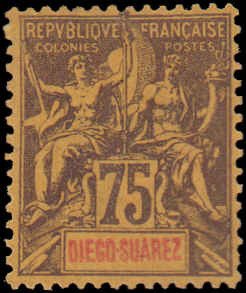 Diego Suarez #49, Incomplete Set, 1894, Hinged