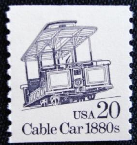 2263 Cable Car F-VF MNH transportation coil single (block tag)