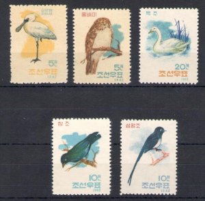 1962 Korea - Uccelli - Yvert 388-92 - 5 Values - MNH**