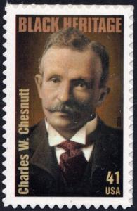 SC#4222 41¢ Charles W. Chesnutt Single (2008) SA