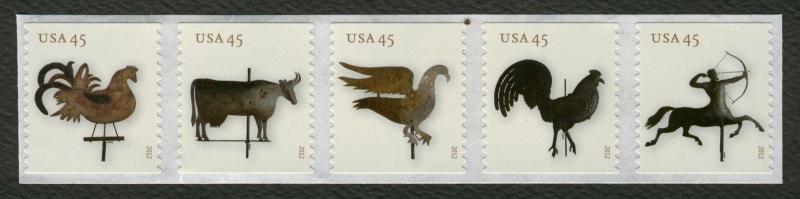 #4617a 45c Weather Vanes, Se-Tenant Strip, Mint **ANY 5=FREE SHIPPING**