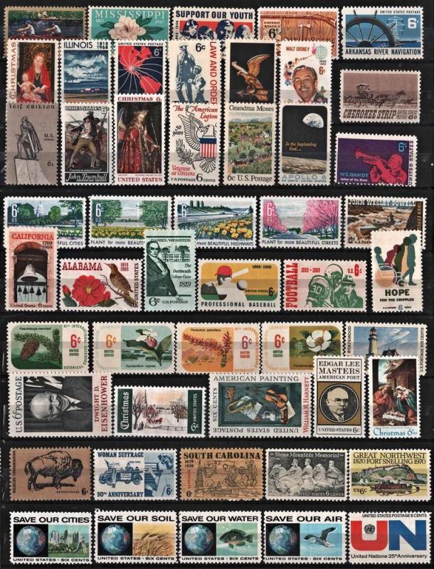 Commemorative Collection: 50 Stamps MNH