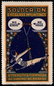 Vintage US Poster Stamp Solder On Eyeglass Mountings No Screws No Holes Strength