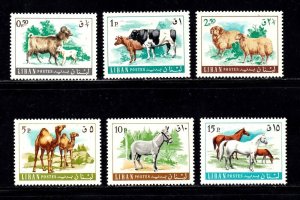 Lebanon stamps #453 - 458, MH OG,  CV $34.00