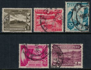 Peru #C89-93  CV $1.75