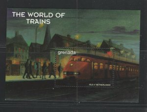 Grenada  #2845 (1999 Netherlands Train sheet) VFMNH CV $6.00