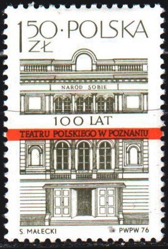 Poland. 1976. 2459. Polish Theater in Poznan. MNH.