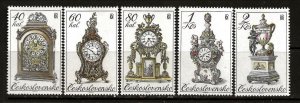 Czechoslovakia Sc 2260-4 NH SET of 1979 - Clocks 