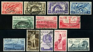 ITALY #355-358 #359-366 Postage Stamp Collection 1936 EUROPE Used