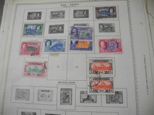 PERSIA, old time assortment of Stamps hinged on remainder/overlapping pages