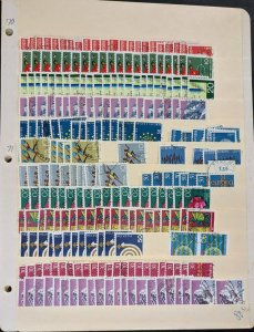 EDW1949SELL : SWITZERLAND Neatly arranged stock of Used on cards Scott Cat $4151