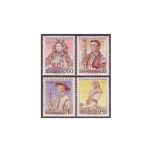 Czechoslovakia 707-710,MNH.Michel 921-924. Regional Costumes,1955.