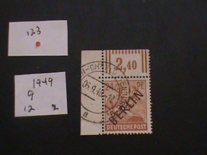 GERMANY BERLIN 1949 USED SC 9N9 CM SINGLE XF 12 EUROS (123)