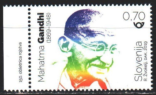 Slovenia. 2019. 1384. Gandhi, politician and lawyer. MNH.