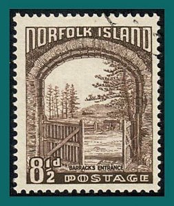 Norfolk Island 1953 Barracks Entrance, used  #16,SG16