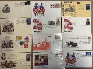 AMERICAN REVOLUTION BICENTENNIAL 1975 ETC  COLLECTION 54 BETTER CACHETS/CARDS