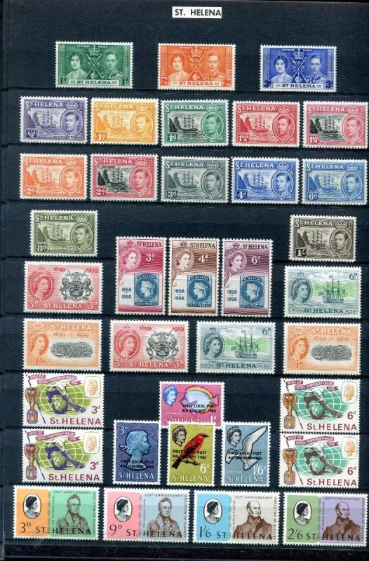 Collection of 85 St. Helena Stamps. All  but 2 MNH. Primarily Early to 1970's.