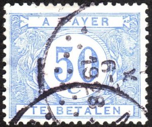 1925, Belgium 50c, Used, Sc J27