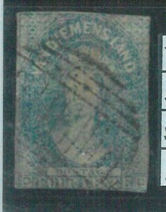 88396 - AUSTRALIA: TASMANIA Van Diemen's Land - STAMP  -  4 d. blue 1857 USED