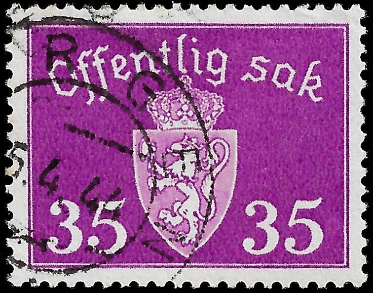 Norway 1938 Sc O29 U vf