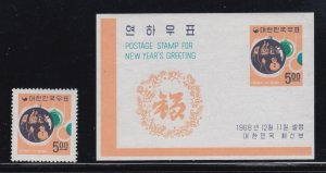 korea   # 628, 28a, 629, 29a  s/s   mnh    cat $ 32.75