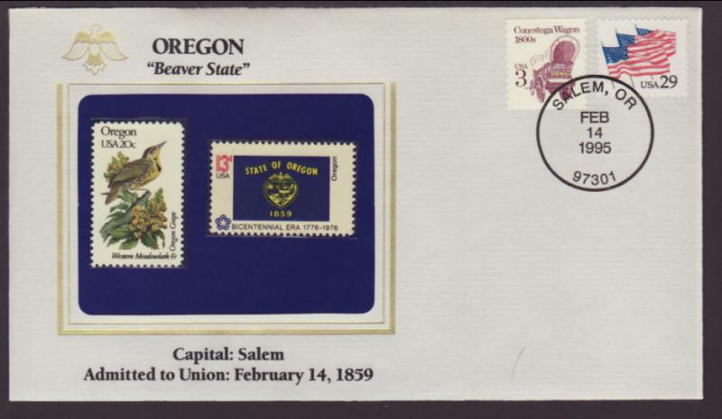 US Oregon State Flag,Bird and Flower Cover BIN