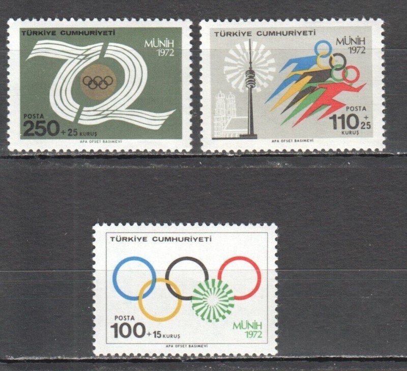 K1047 Turkey Olympic Games Munich 1972 Michel #2261-3 1Set Mnh