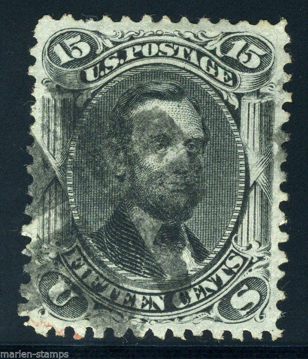UNITED STATES SCOTT# 77 LINCOLN USED MUTE PIE CANCEL AS SHOWN