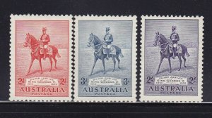 Australia Scott # 152 - 155 VF OG lightly hinged nice color cv $ 46 ! see pic !