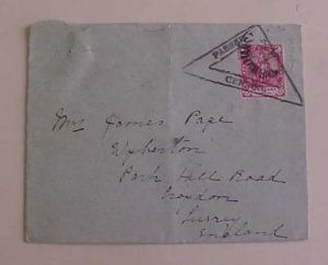 CAPE OF GOOD HOPE  1902 KING WILLIAMS  CENSOR COVER