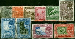 Malacca 1960 Set of 10 to $2 SG50-59 Fine Used