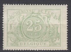 Belgium - 1891 Railway stamp 25c - MNH (8519)