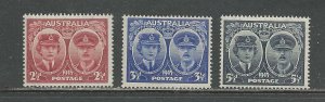 Australia  Scott catalog # 197-199 Unused Hinged