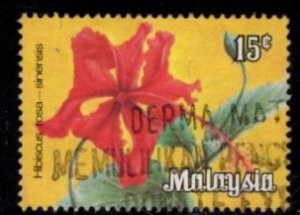 Malaysia - #195 Flowers - Used