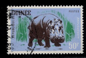 Guinea Scott 251 Hippopotamus stamp CTO Canceled to order typical cancel